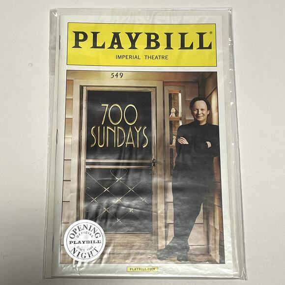 700 Sundays Opening Night Playbill Broadway Billy Crystal Stickered - Picture 1 of 2